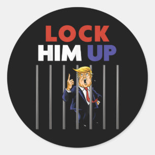 Jail Trump Shirt - Lock Him Up - Anti Trump Classic Round Sticker