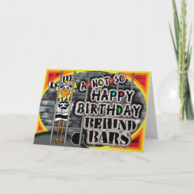 Jailbird Birthday Card (Front)