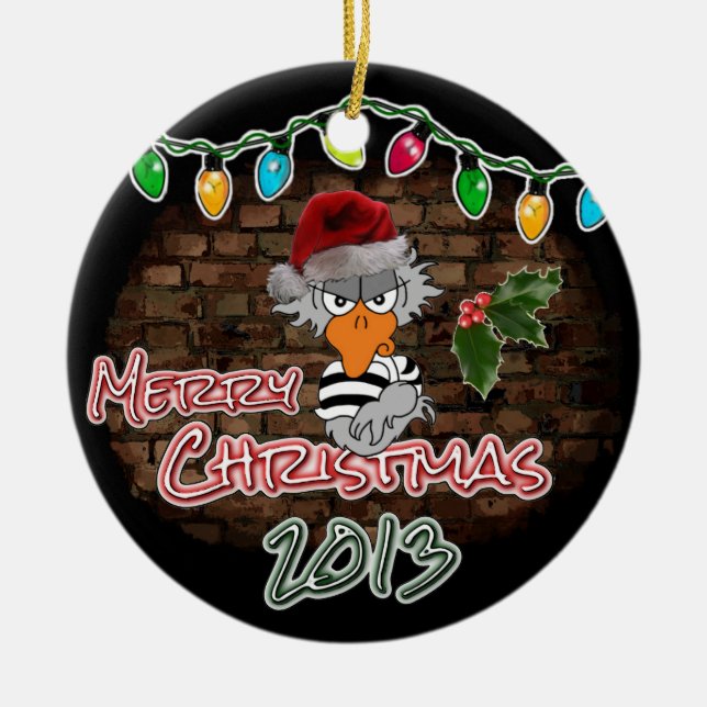 Jailbird Christmas Ornament (Front)