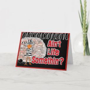 Jailbird greeting card