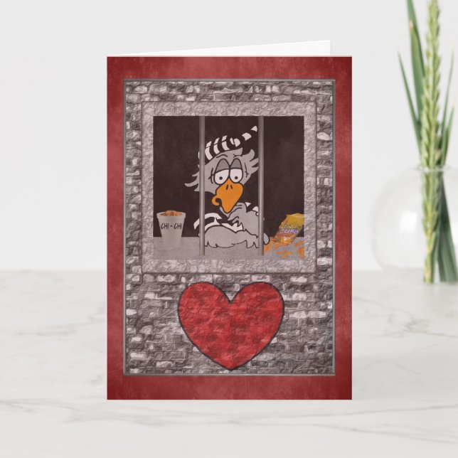 Jailbird Valentine's Day card (Front)