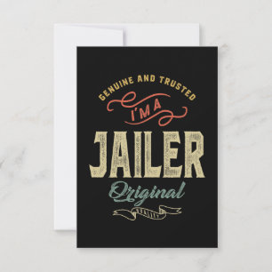 Jailer Job Title Men Women Gift RSVP Card
