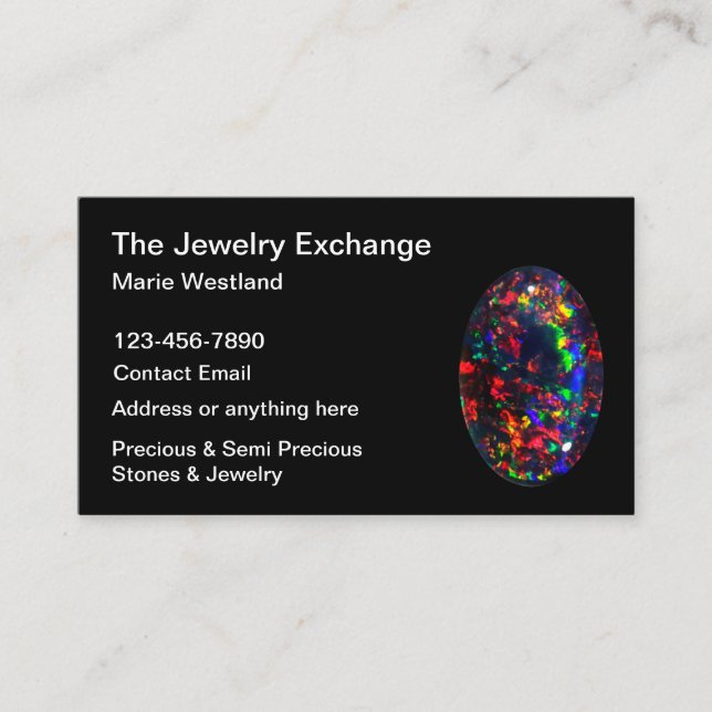 Jaillier en pierre précieuse Bijoux thème Carte de (Devant)