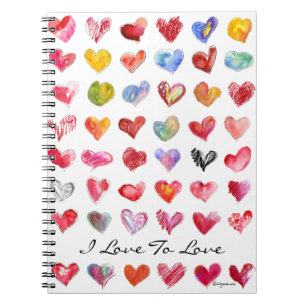 J'aime aimer le carnet de coeurs