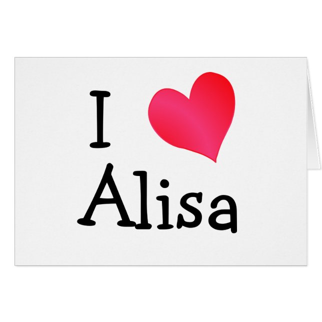 J'aime Alisa (Devant horizontal)
