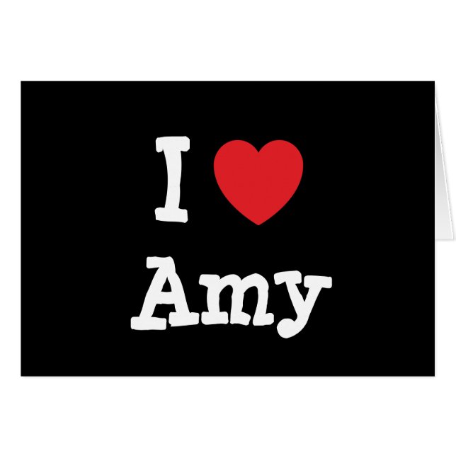 J'aime Amy heart T-Shirt (Devant horizontal)