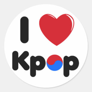 J'aime autocollant kpop