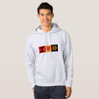 J'aime Bitcoin BTC Bloc 8-Bit | Sweat à capuche