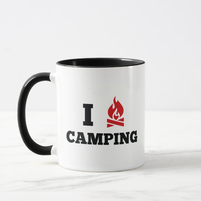 J'Aime Camping Café Mug (Gauche)