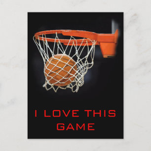 J'Aime Ce Jeu Basketball Carte Postale