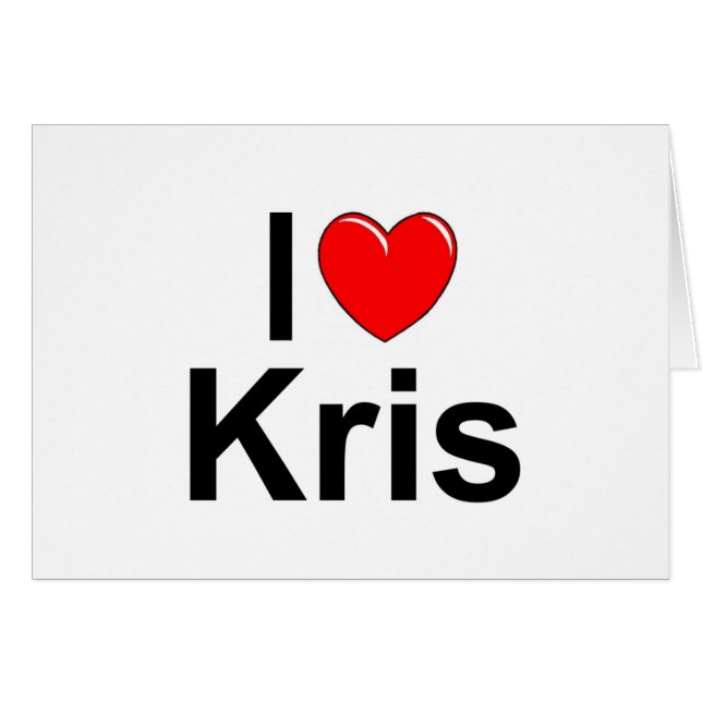 J'aime (coeur) Kris (Devant horizontal)