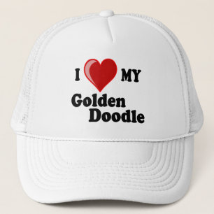 J'aime (coeur) mon casquette d'or de chien de