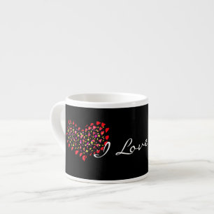 J'aime coeur rouge Date Tasse à café expresso