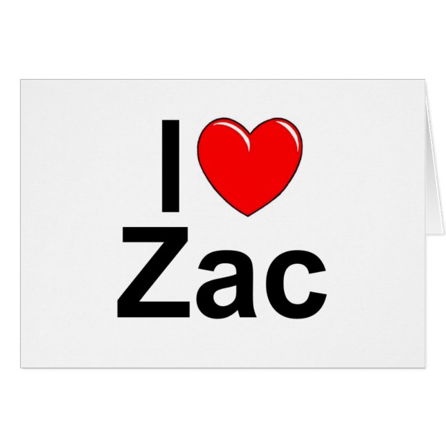 J'aime (coeur) Zac (Devant horizontal)
