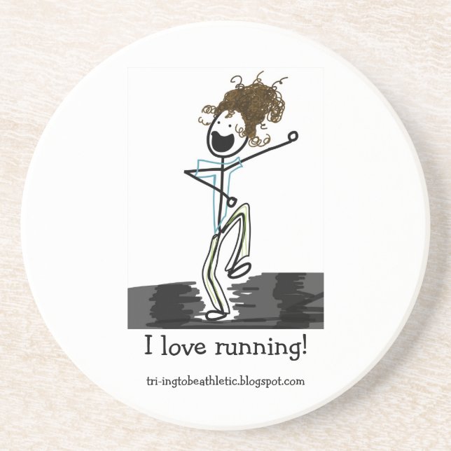 J'aime courir ! dessous de verre (Devant)