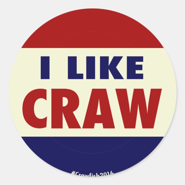 J'Aime Craw ! Sticker #Crawfish2016 (Devant)