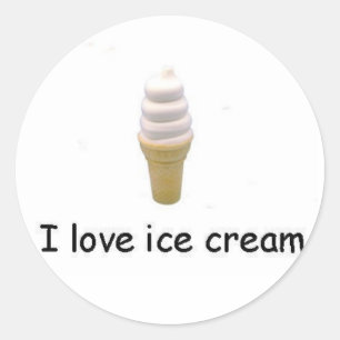 J'aime crème glacée Vanilla Twist Sticker