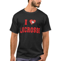 J'aime des cadeaux de T-shirts de lacrosse