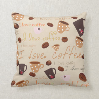 J'aime des coussins de café