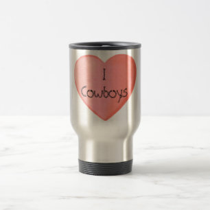 J'aime des cowboys ! Tasse de voyage d'acier