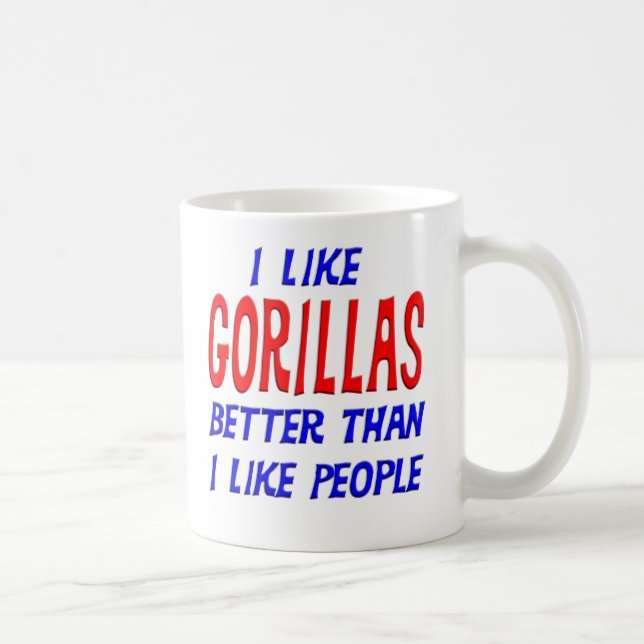 J'aime des gorilles meilleurs que j'aime la tasse (Droite)