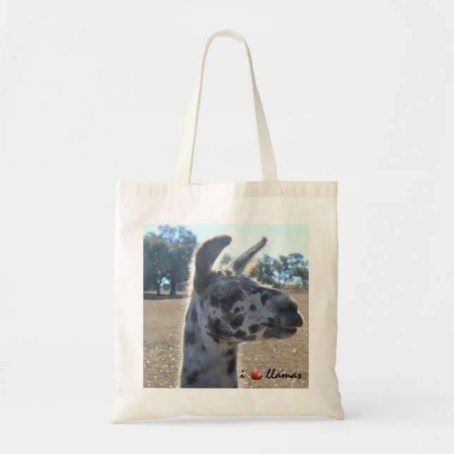 J'aime des lamas, sac fourre-tout mignon à lama (Devant)