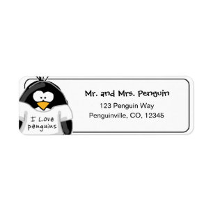 J'aime des pingouins renvoie l'étiquette de