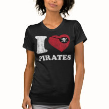 j'aime des pirates refroidis le rétro T-shirt