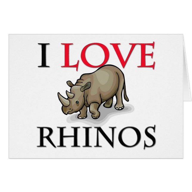 J'aime des rhinocéros (Devant horizontal)