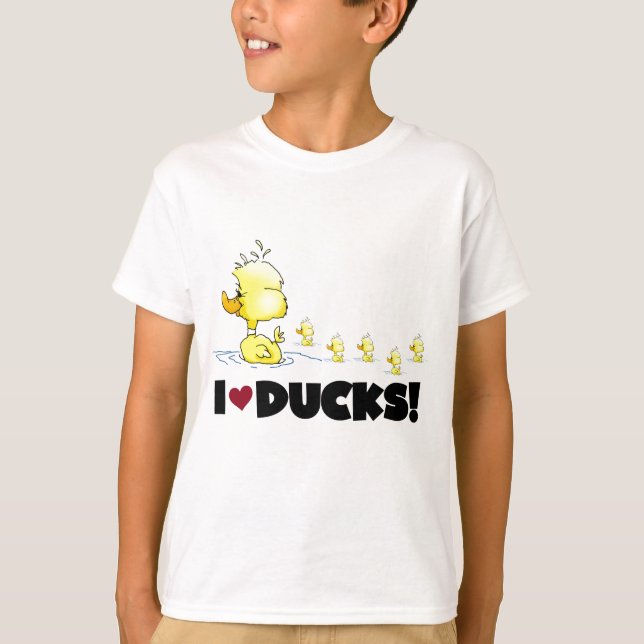 J'aime des T-shirts et des cadeaux de canards (Devant)
