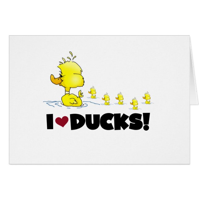 J'aime des T-shirts et des cadeaux de canards (Devant horizontal)