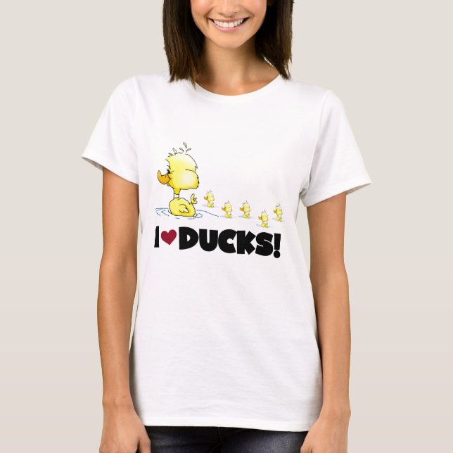 J'aime des T-shirts et des cadeaux de canards (Devant)
