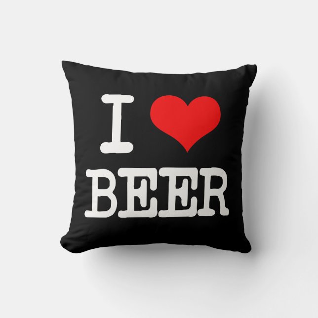 J'aime dire drôle de coussin de bière (Recto)