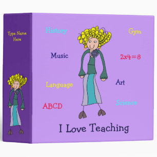 J'aime enseigner le classeur fait sur commande