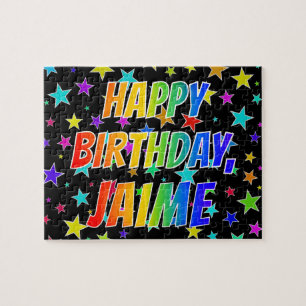 "JAIME" First Name, Fun "HAPPY BIRTHDAY" Jigsaw Puzzle