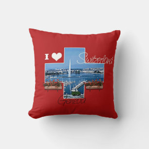 J'aime Genève, Suisse - Coussin