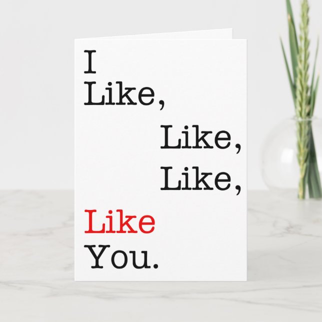 J'Aime, Genre, Comme Toi, Carte Saint Valentin (Devant)