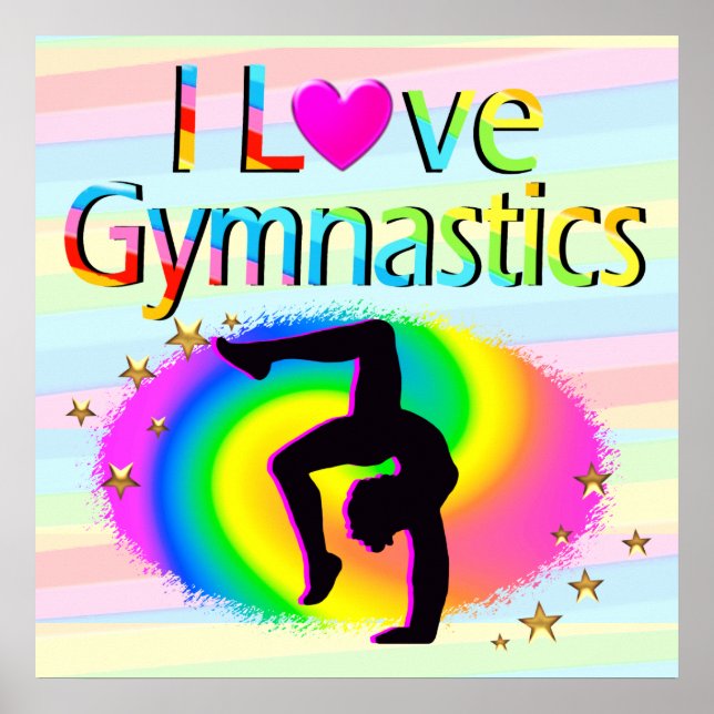 J'AIME GYMNASTICS RAINBOW POSTER (Devant)