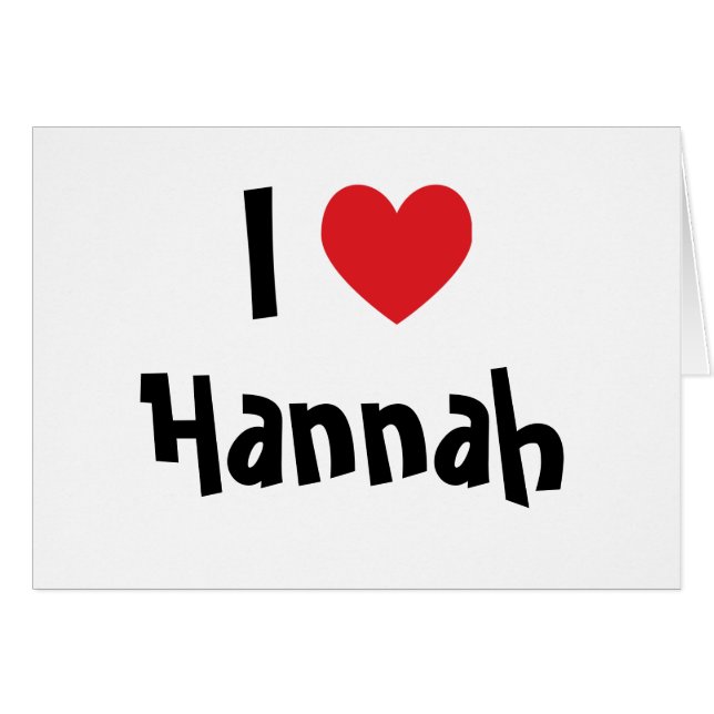 J'aime Hannah (Devant horizontal)