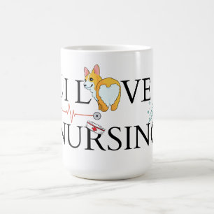 J'Aime Infirmier Corgi Mug