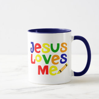 J'aime Jésus/Jésus m'aime tasse de café