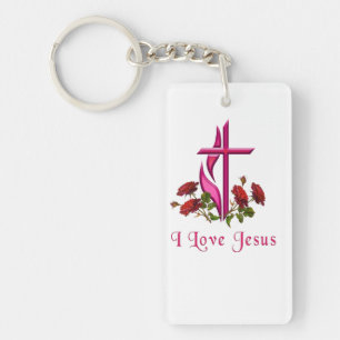 J'aime Jésus porte - clé chrétien