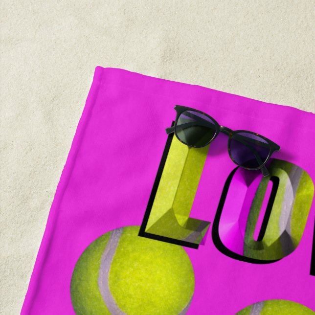 J'Aime Juste Tennis, Serviette De Plage (En situation)