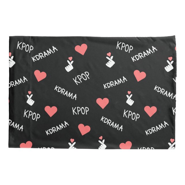 J'aime KDramas et KPOP! Housse d'oreiller (Dos)