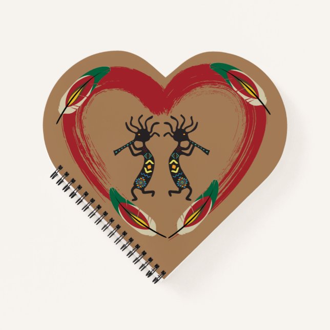 J'aime Kokopelli Heart Carnet (Devant)