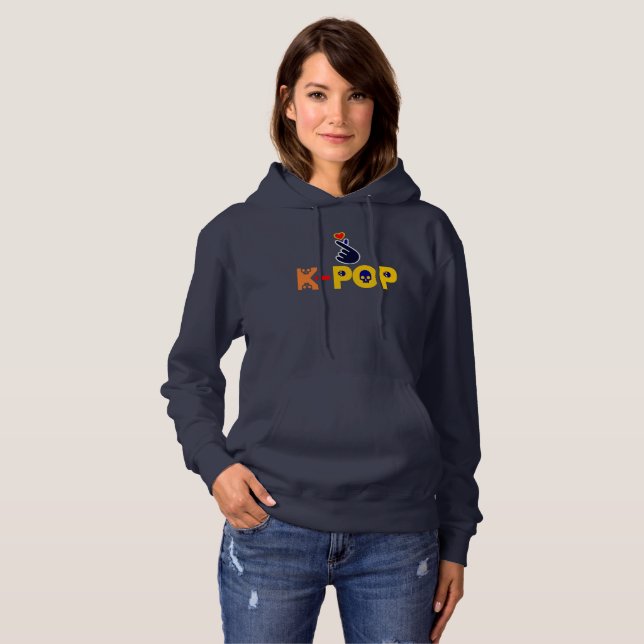 ♪ ♥ J'aime KPop Fabulous Basic Pullover Hooodie ♥ (Devant entier)
