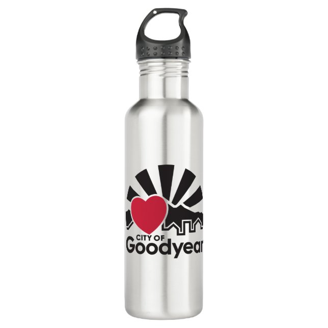 J'Aime La Bouteille En Acier Inoxydable De Goodyea (Devant)