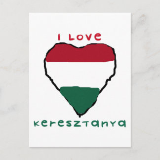 J'aime la carte postale de Keresztanya
