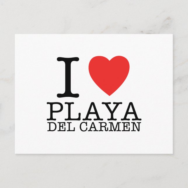 J'aime la carte postale Playa del Carmen (Devant)