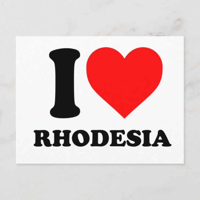 J'aime la carte postale Rhodesia (Devant)